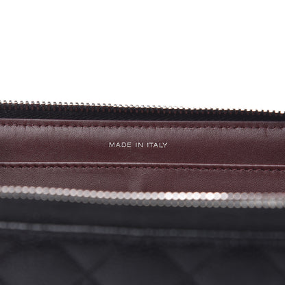 Chanel Caviar Quilted Large Gusset Zip Around Wallet Black 7 of 10