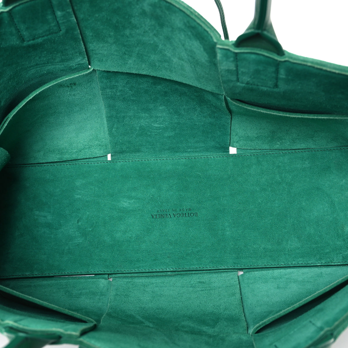 Nappa Maxi Intrecciato Medium Arco Tote Racing Green