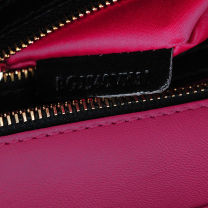 Valentino Garavani Vitello Bi-Color Small Rockstud Double Handle Tote Fuxia Black 8 of 8