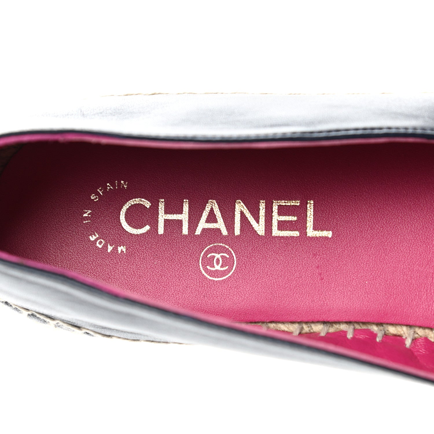 Chanel Lambskin CC Espadrilles 41 Navy Fuchsia Black 8 of 9