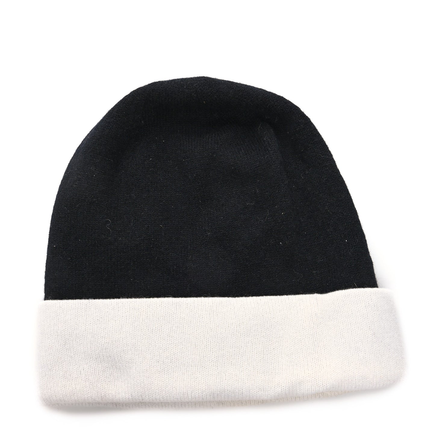 Cashmere CC Beanie Hat Black White