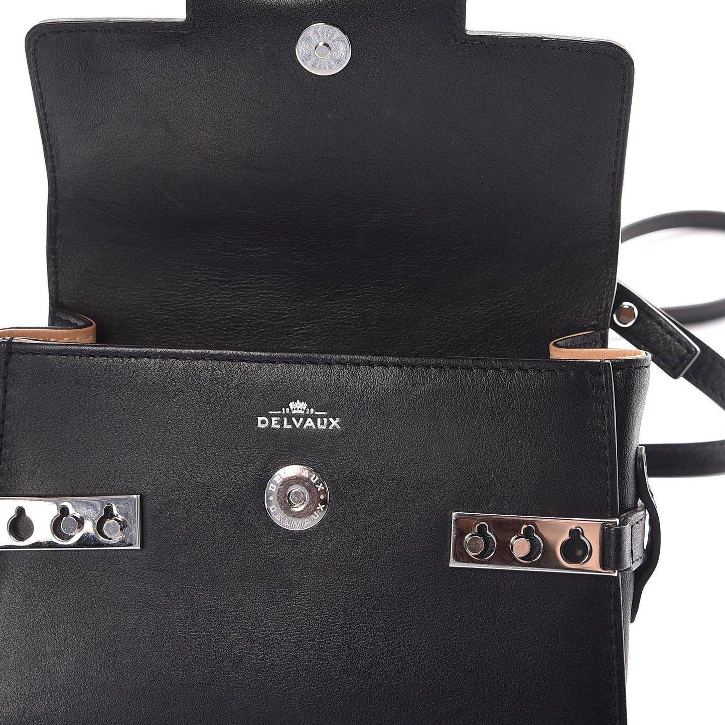Smooth Calfskin Micro Tempete Satchel Black
