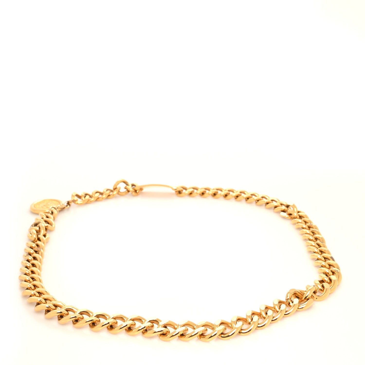 Chanel Metal Chain CC Medallion Belt Gold 3 of 4
