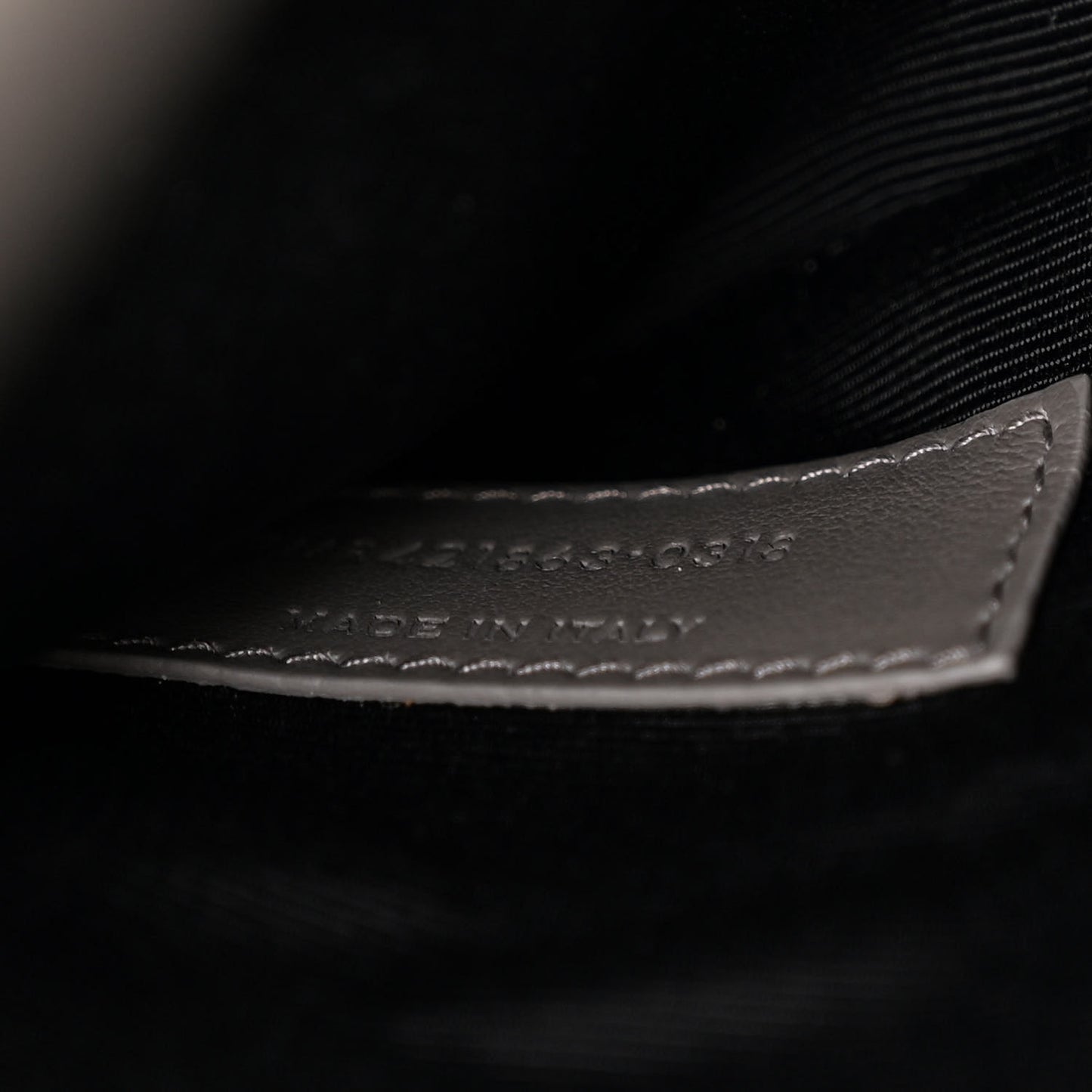 Grained Calfskin Baby Sac De Jour Fog