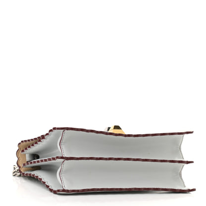 Fendi Vitello Liberty Scalloped Studded Small Kan I Shoulder Bag Grigio Perla 4 of 10
