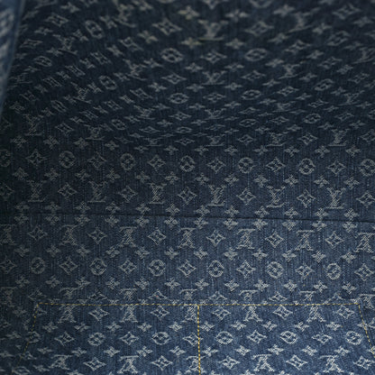Louis Vuitton Monogram Denim CarryAll MM Blue 5 of 12