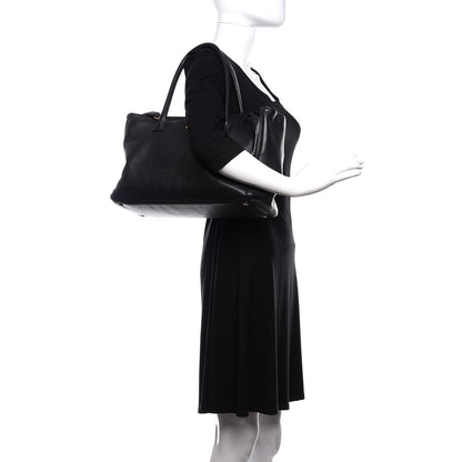 Chanel Calfskin Cerf Executive Shopper Tote Black 3 of 15