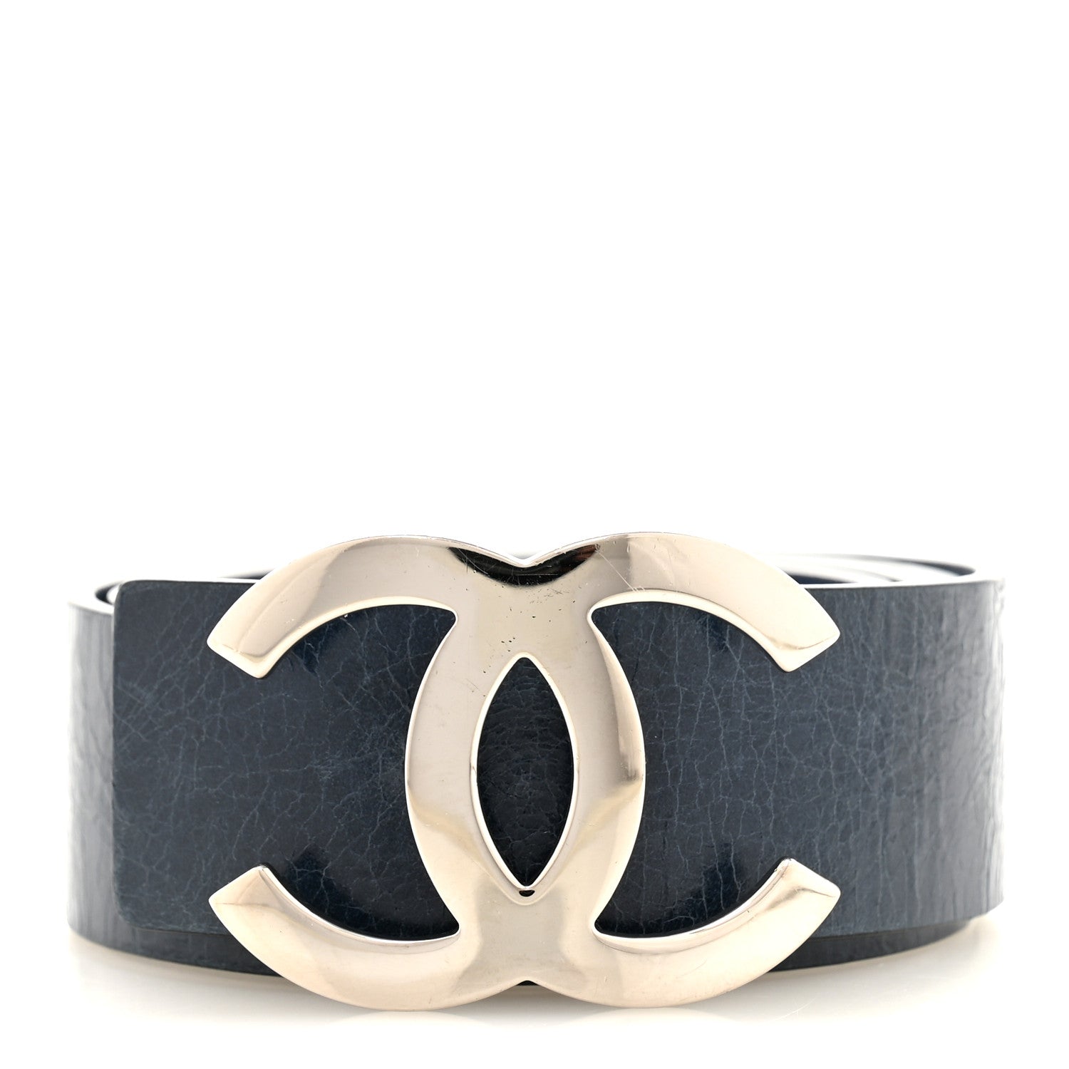 Chanel Calfskin CC Reversible Belt 85 34 Navy 1 of 6
