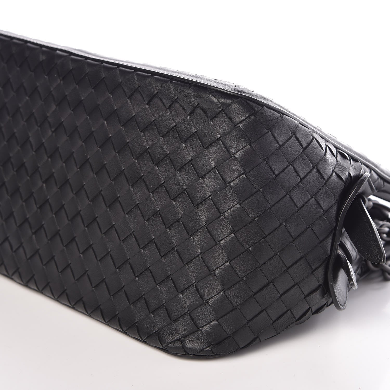 Bottega Veneta Nappa Intrecciato Chain Shoulder Bag Black 10 of 11