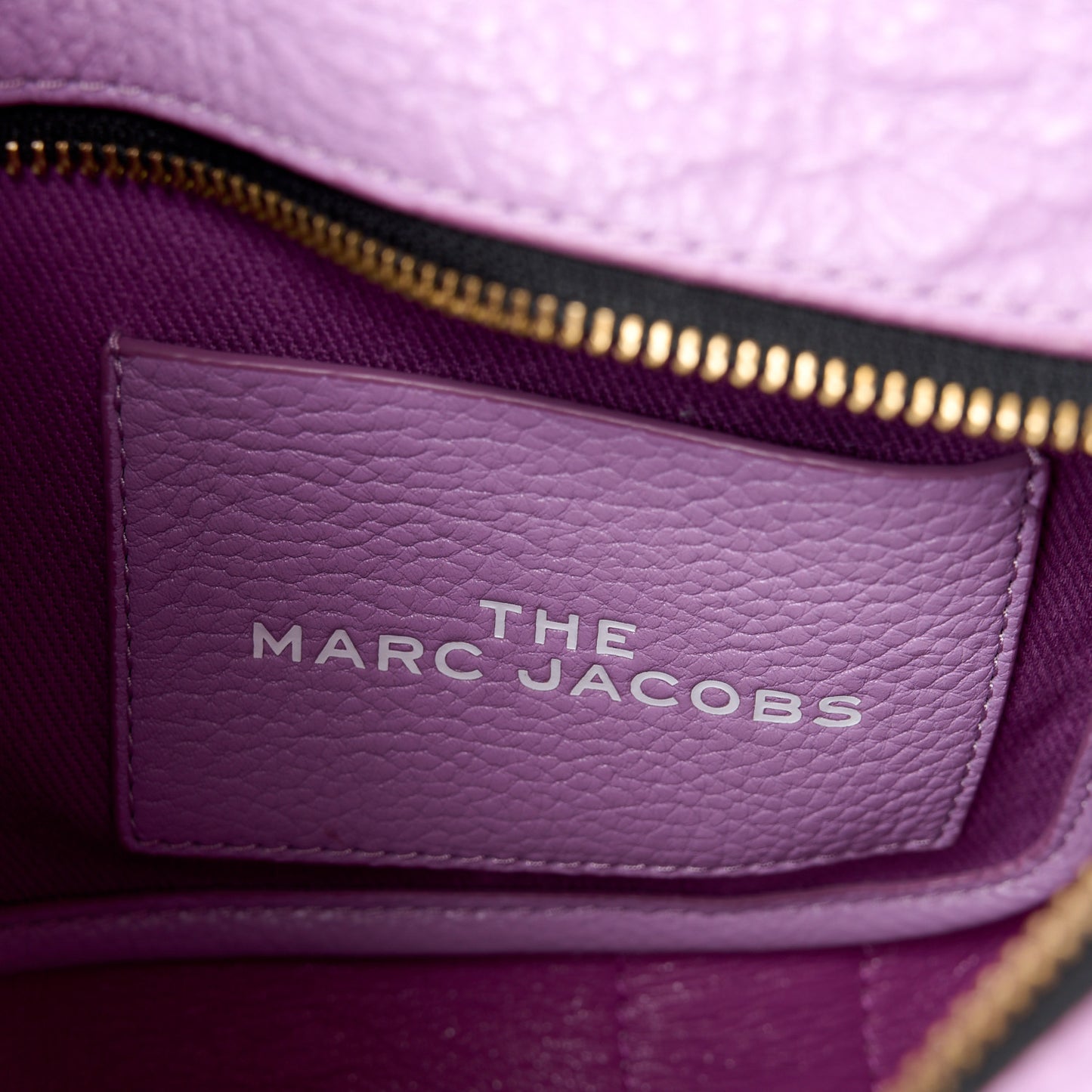 Grained Calfskin Small The Tote Bag Regal Orchid