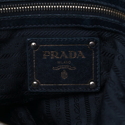 Prada Tessuto Nylon Soft Calfskin Tote Black 6 of 23