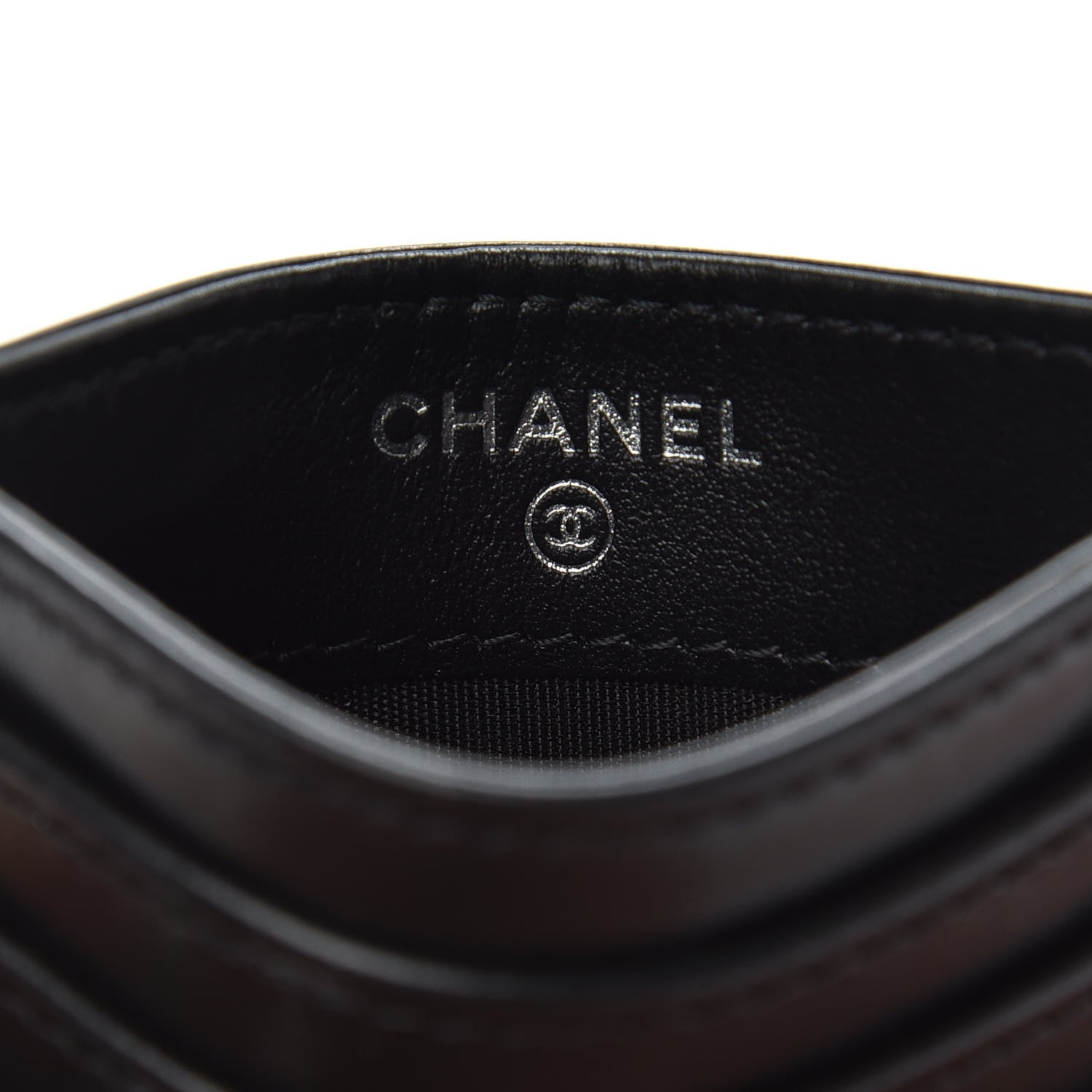 Chanel Calfskin Quilted Diamond Card Holder Black 5 of 8