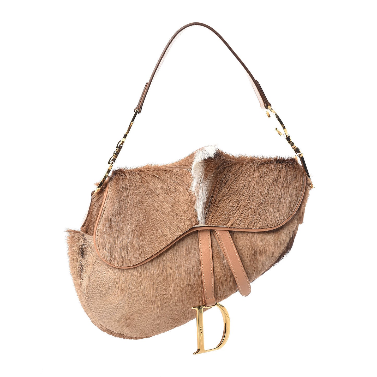 Pony Hair Saddle Bag Brown