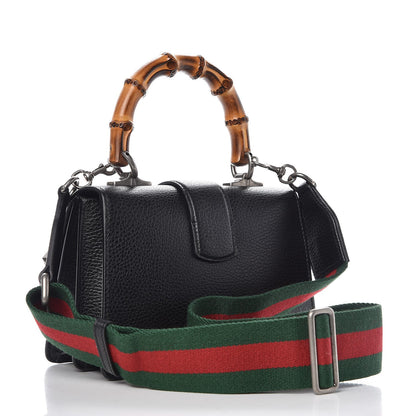 Gucci Dollar Calfskin Crystal Web Mini Dionysus Bamboo Top Handle Bag Black Black Diamond 3 of 8