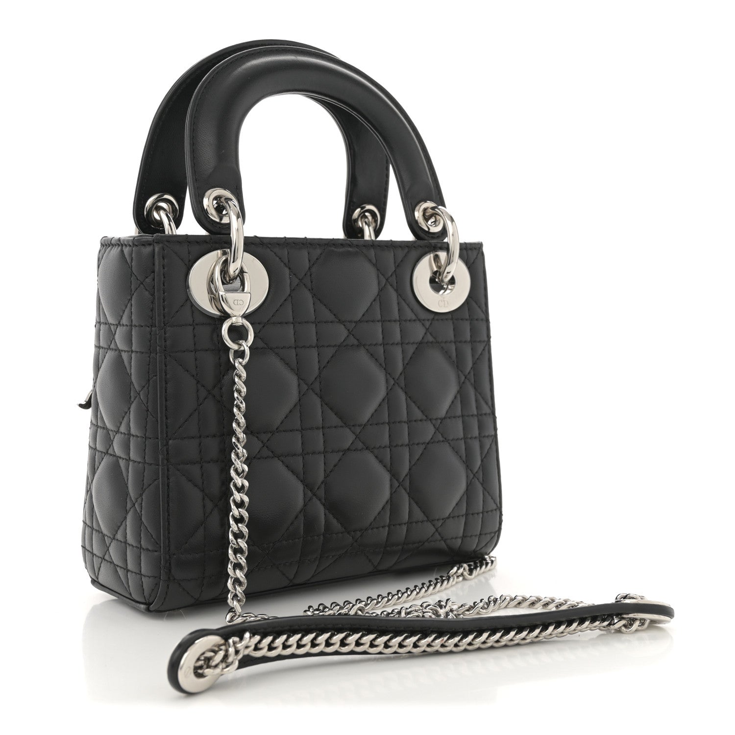 Christian Dior Lambskin Cannage Mini Lady Dior Black 3 of 10