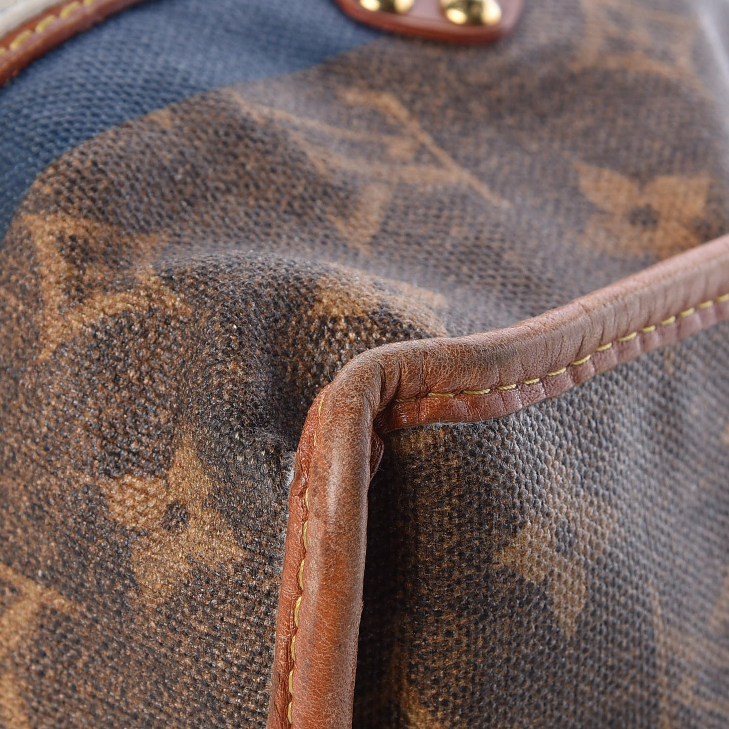 Monogram Rayures Tisse Sac GM Blue