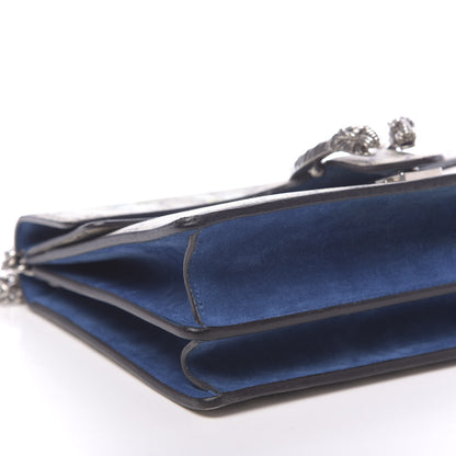 Gucci GG Supreme Monogram Blooms Medium Dionysus Shoulder Bag Beige Navy Vintage Blue 8 of 15
