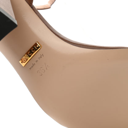 Gucci Lifford Calfskin GG Marmont Ankle Wrap 75mm Sandals 36.5 Cognac 6 of 7