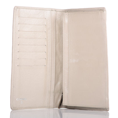 Chanel Aged Calfskin Quilted Cambon Quilted Yen Wallet Pearl 5 of 19