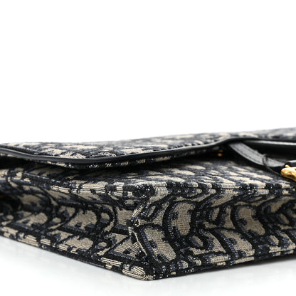 Christian Dior Oblique Saddle Chain Pouch Blue 8 of 11