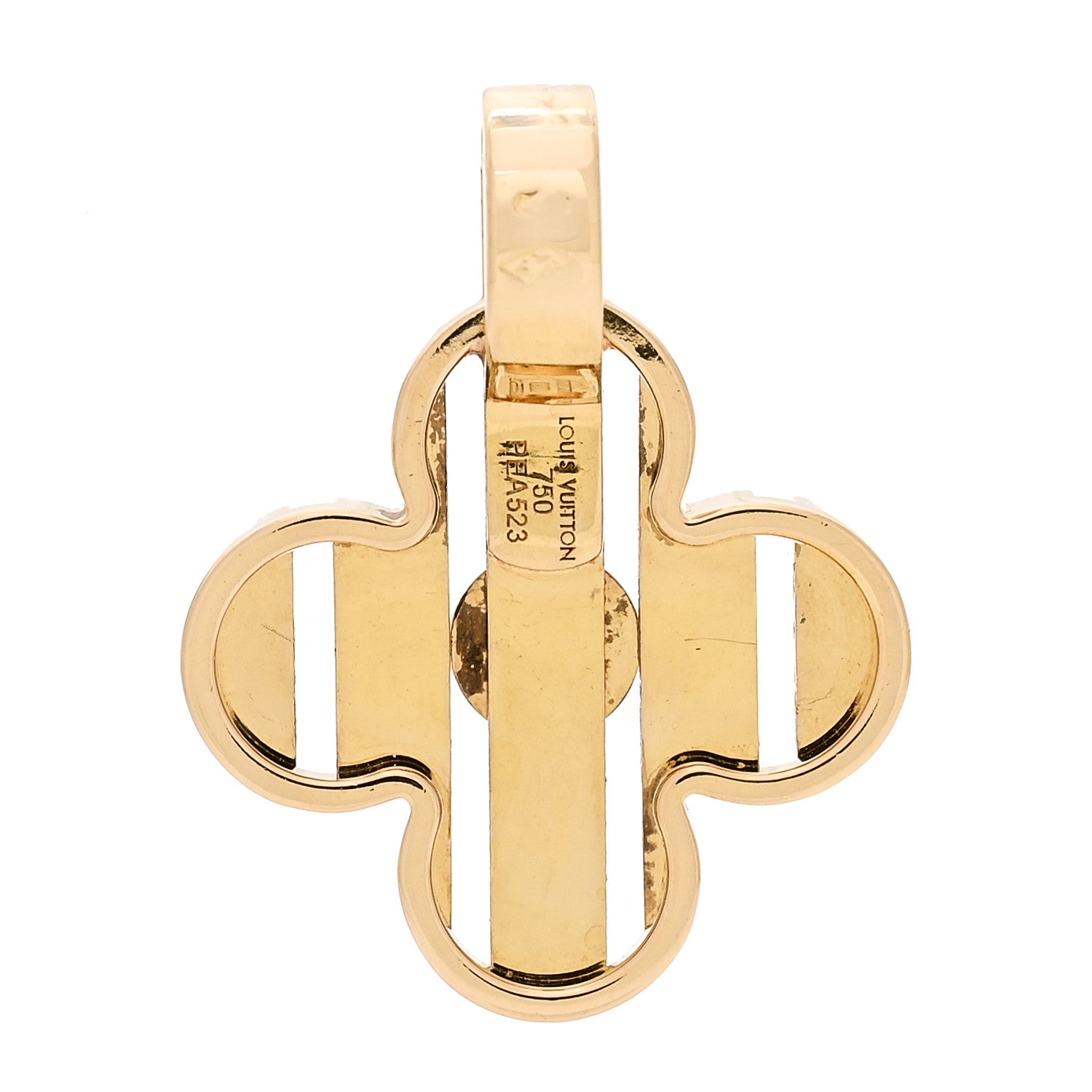 Louis Vuitton 18K Yellow Gold Fleur Pendant 3 of 5
