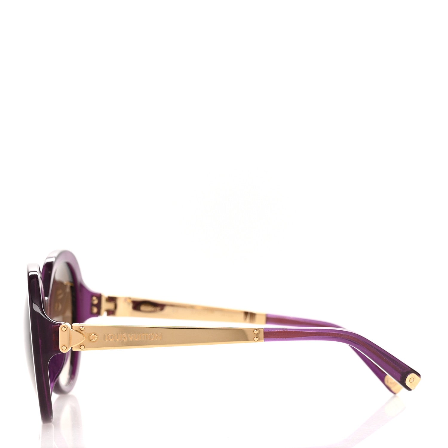 Louis Vuitton Petit Soupcon Rond Sunglasses Z0560E Purple Glitter 3 of 8