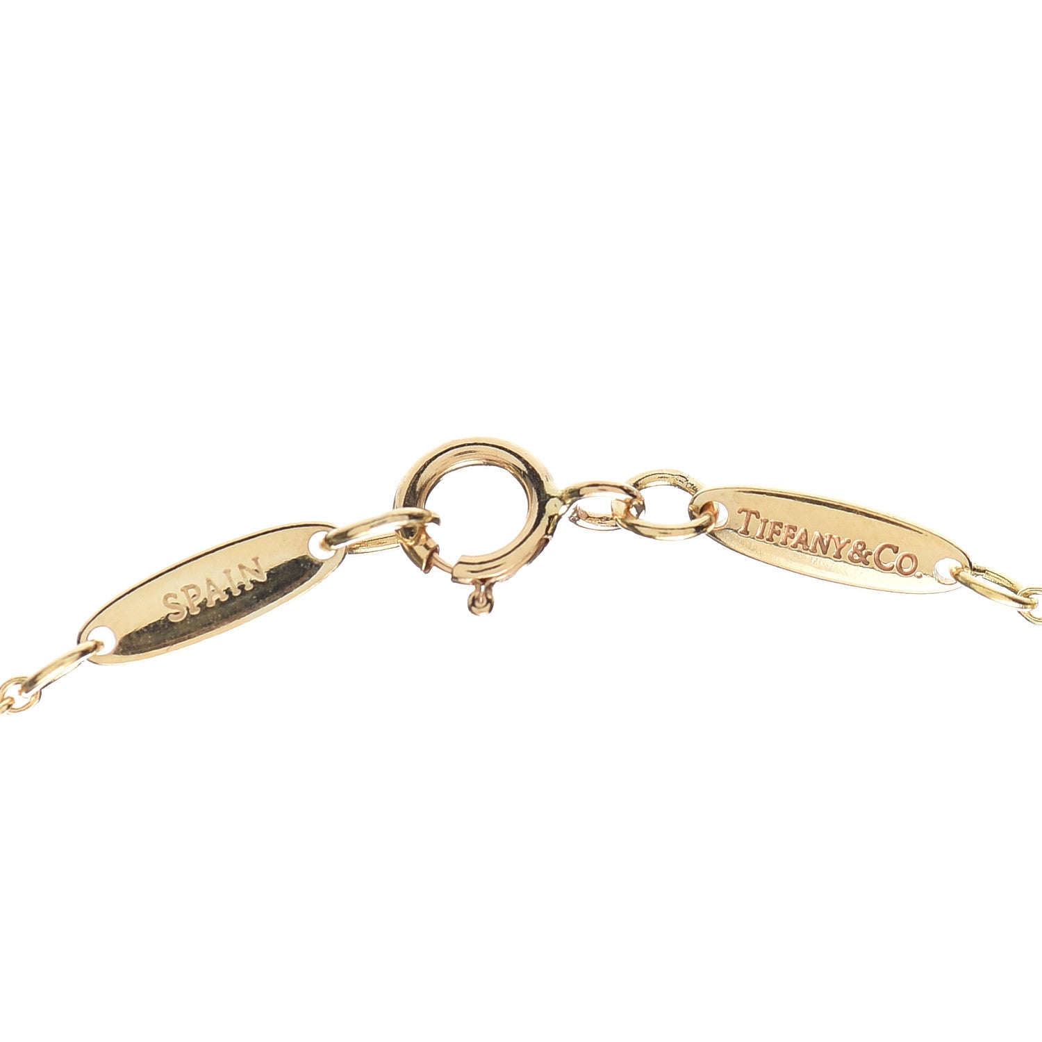 Tiffany 18K Yellow Gold Elsa Peretti Open Wave Necklace 6 of 7