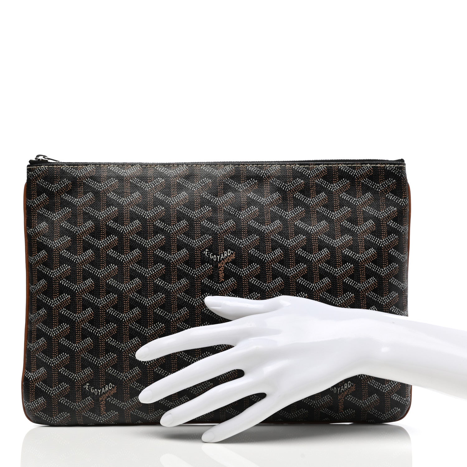Goyard Goyardine Senat Pochette MM Black Gold 2 of 13