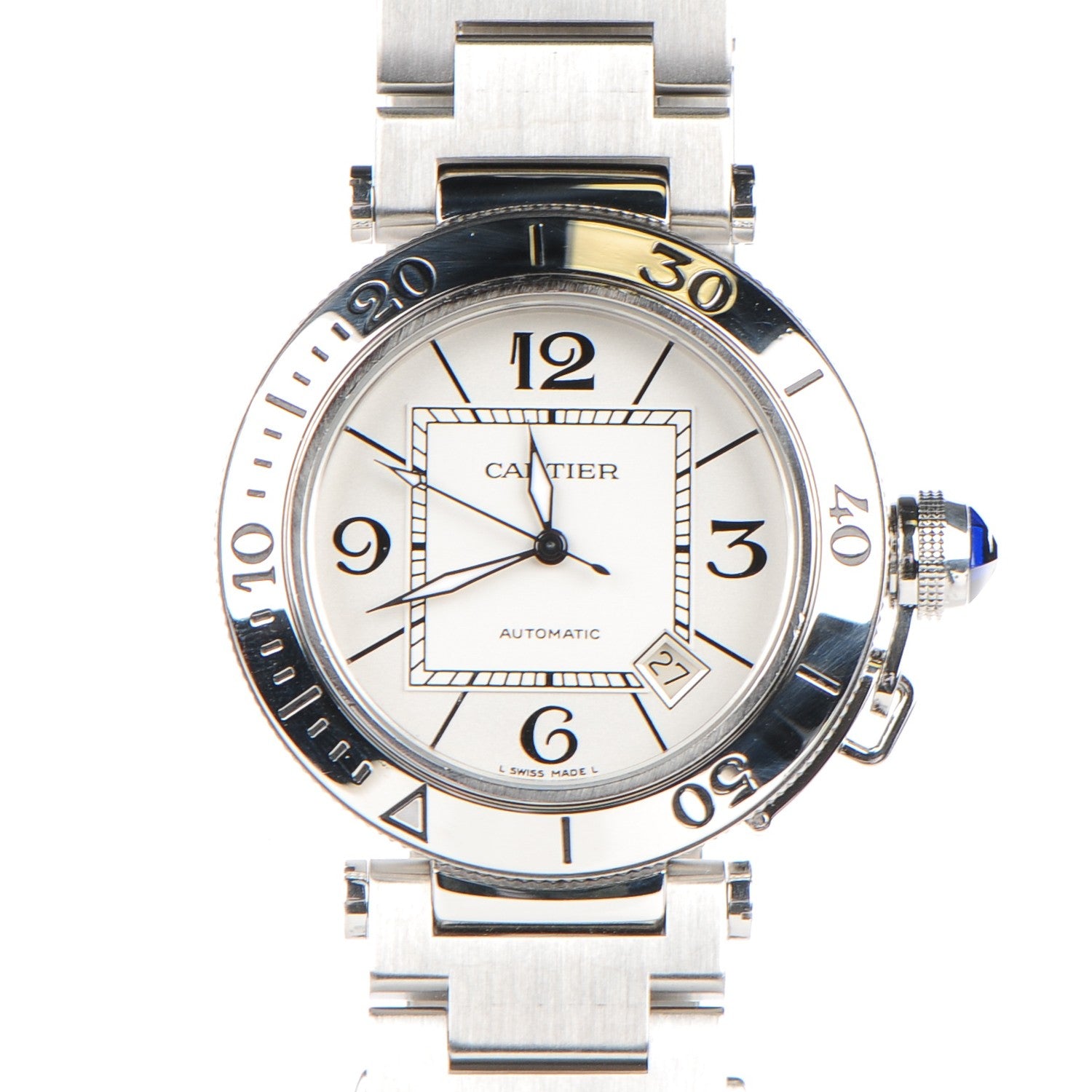 Cartier Stainless Steel 40mm Pasha C Seatimer Automatic Watch 1 of 10