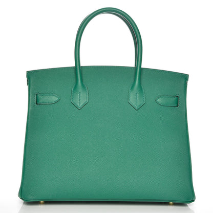 Hermes Epsom Birkin 30 Vert Vertigo 4 of 29