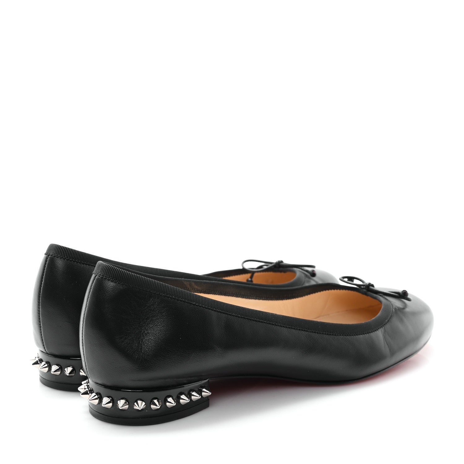 Christian Louboutin Shiny Nappa La Massine Flats 40.5 Black 5 of 9