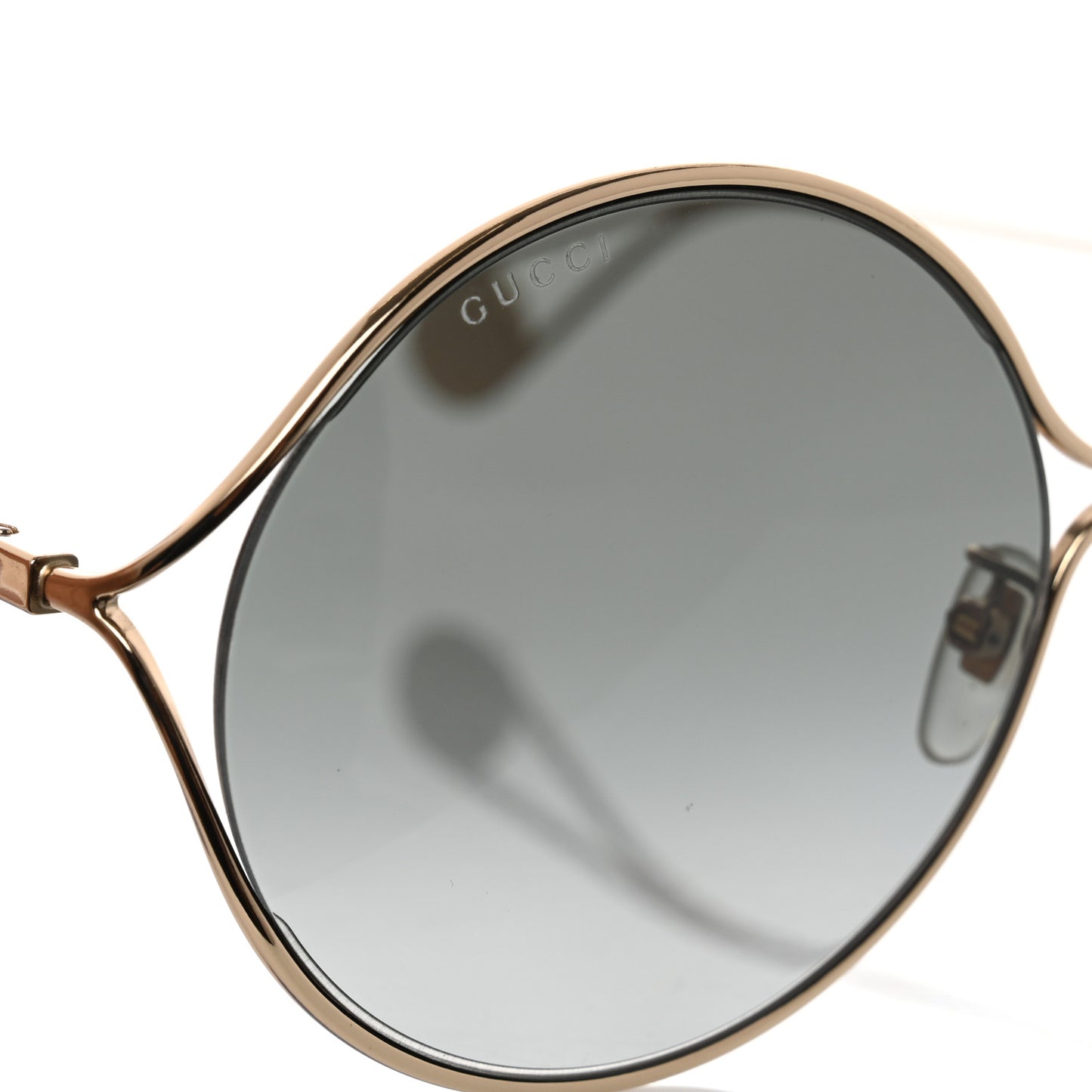 Metal Round Pearl Tip Sunglasses GG0253S Gold