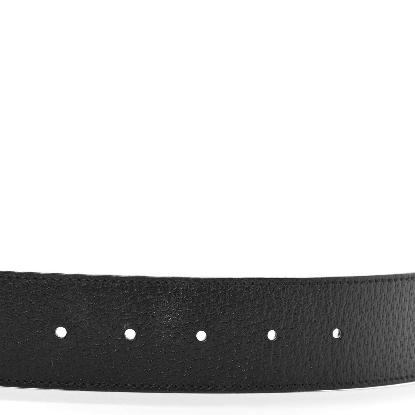Textured Dollar Calfskin Nickel Double G 40mm Belt 90 36 Black