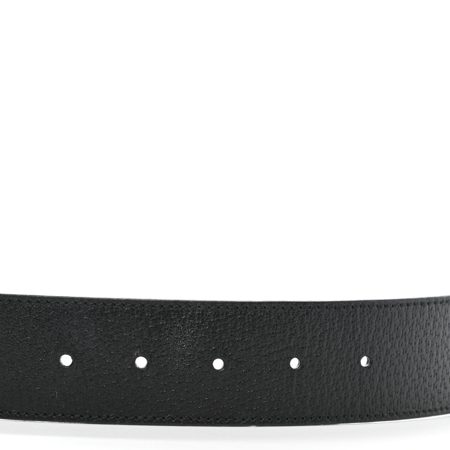Gucci Textured Dollar Calfskin Nickel Double G 40mm Belt 90 36 Black 5 of 6