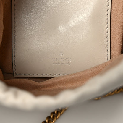 Gucci Calfskin Matelasse Mini GG Marmont 2.0 Bucket Bag White 6 of 8
