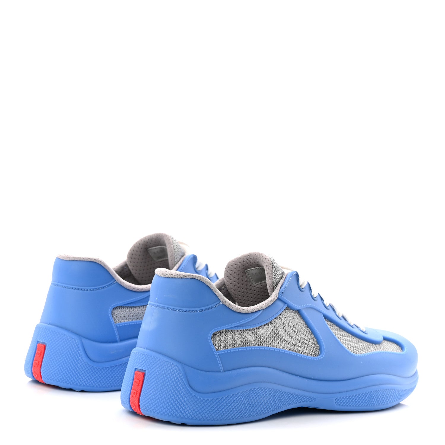 Prada Soft Rubber Mesh Mens America's Cup Sneakers 41 Blue 4 of 9