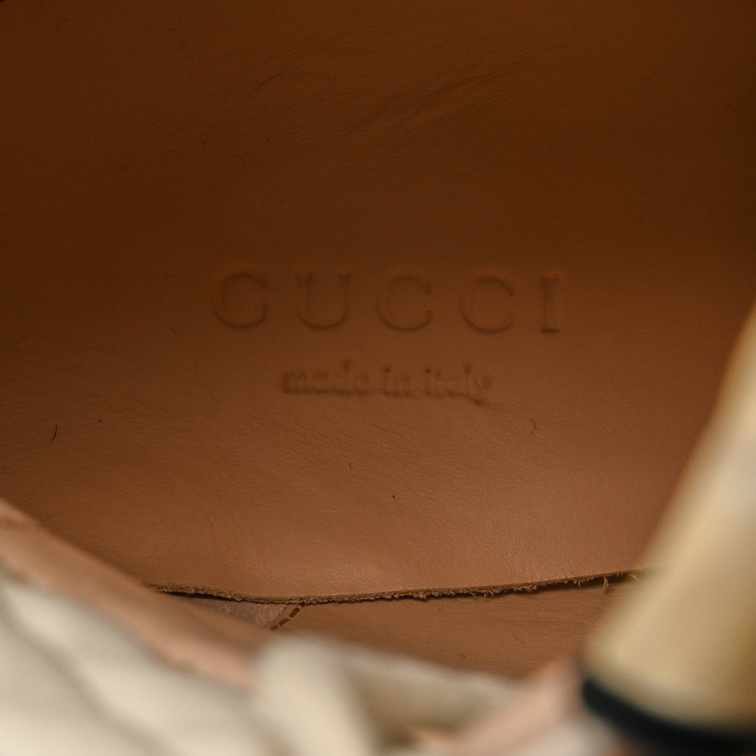 Gucci Calfskin GG Supreme Monogram Nappa Quilted Lace Up Ankle Boots 36.5 Mystic White Beige 6 of 9