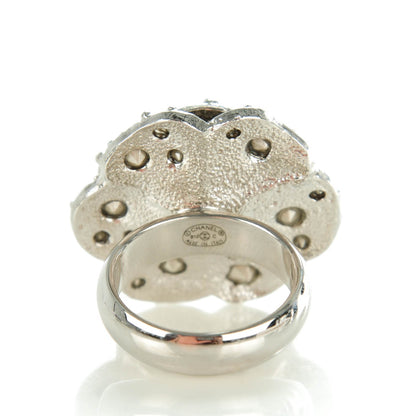 Chanel Swarovski Crystal Camellia Ring 6 3 of 5