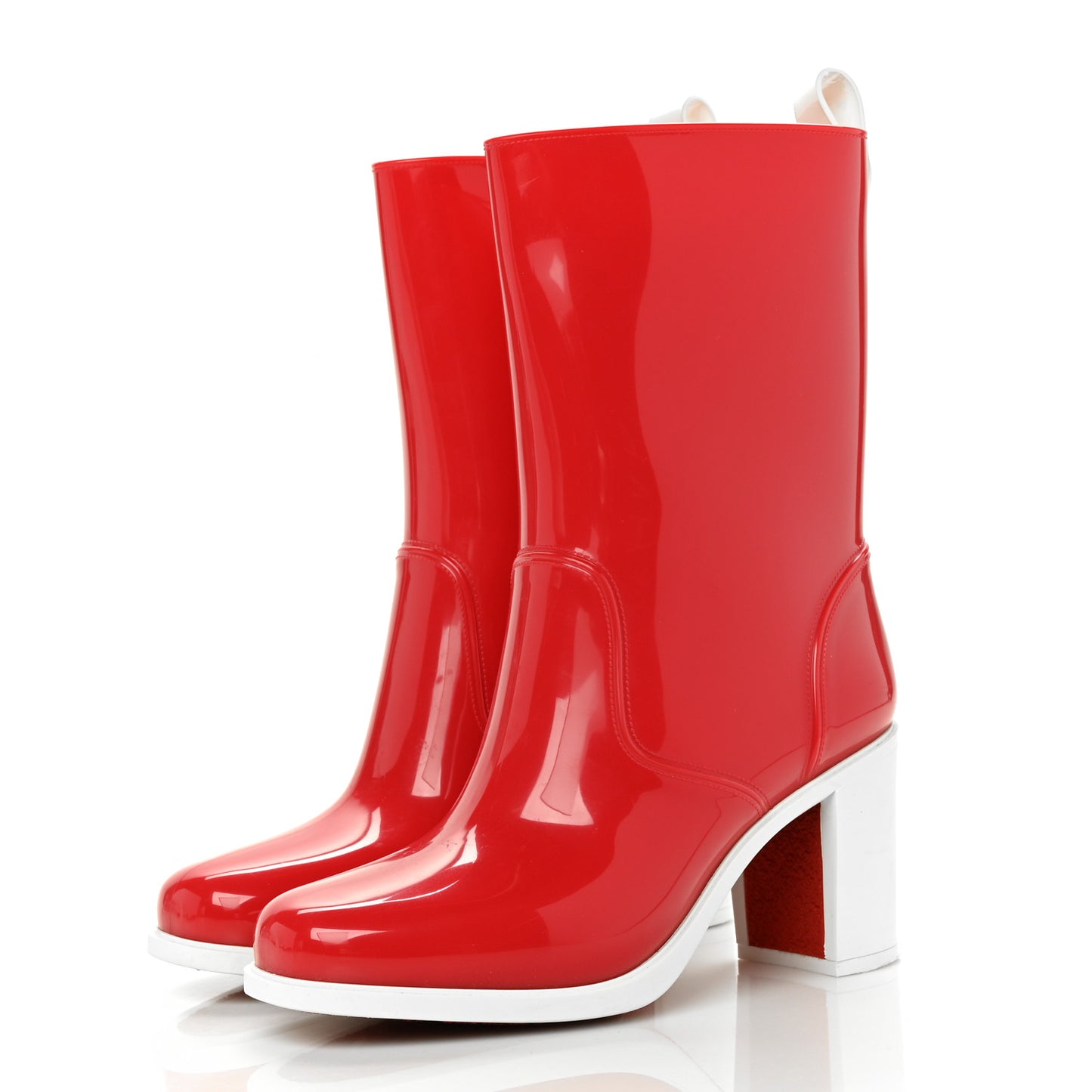 PVC Loubirain 70MM Rain Boots 38 Red