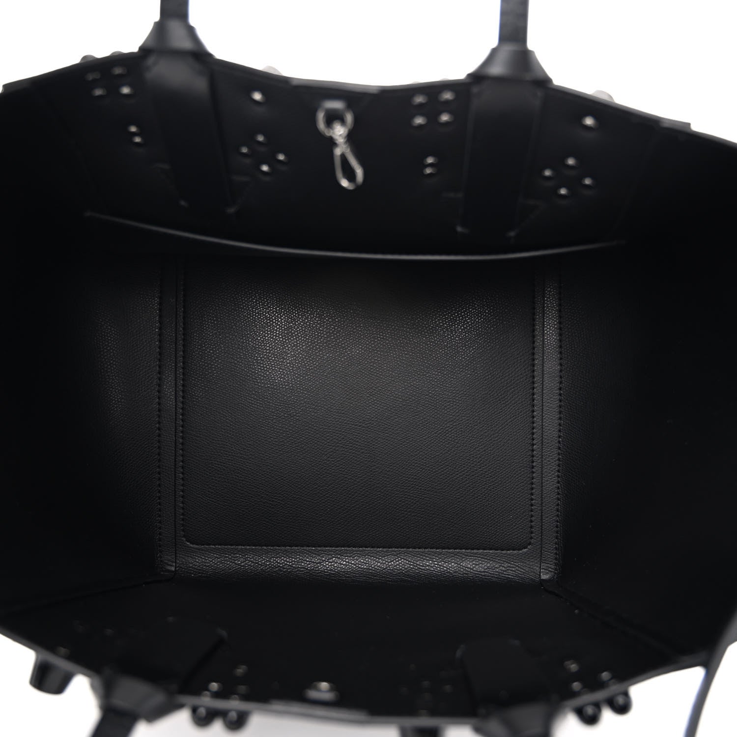 Christian Louboutin Calfskin Empire Spike Studded Small Cabachic Tote Black 5 of 9