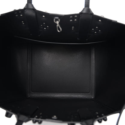 Christian Louboutin Calfskin Empire Spike Studded Small Cabachic Tote Black 5 of 9