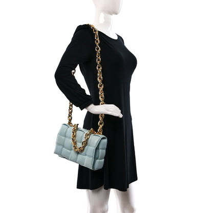 Bottega Veneta Lambskin Maxi Intreccio Padded Chain Cassette Crossbody Bag Spearmint 2 of 8
