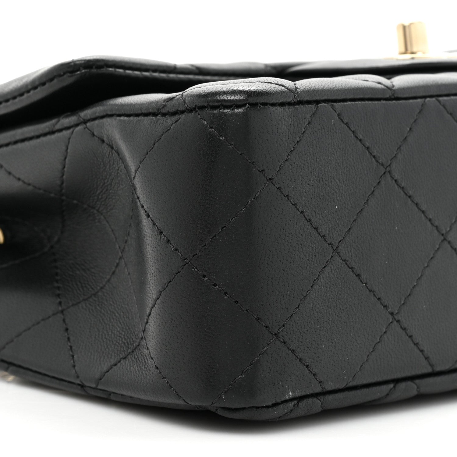 Chanel Lambskin Quilted Mini Rectangular Flap Black 9 of 10