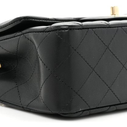 Chanel Lambskin Quilted Mini Rectangular Flap Black 9 of 10