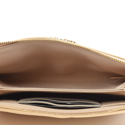 Chanel Shiny Goatskin Quilted Chanel 19 Small Pouch With Handle Beige 5 of 11