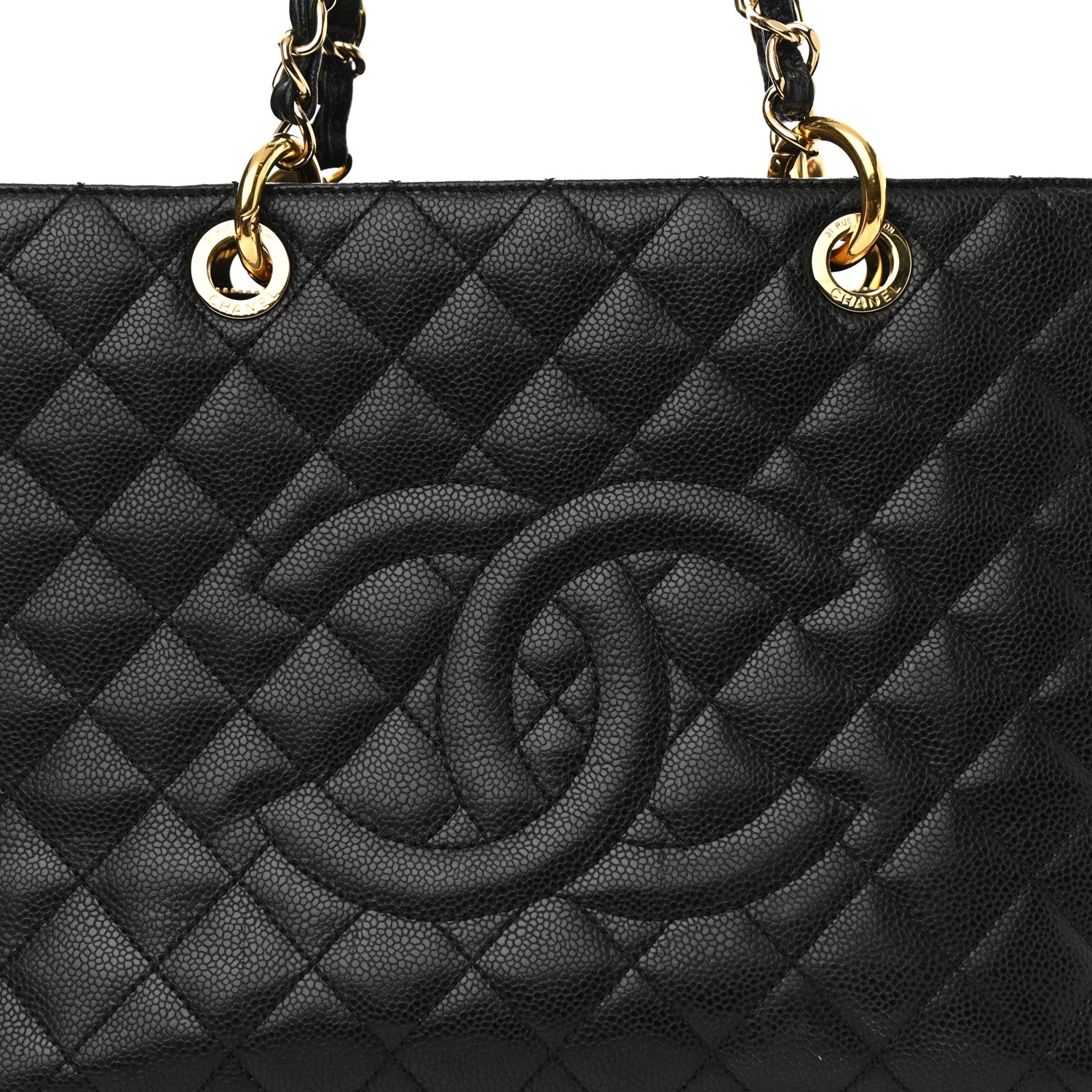 Chanel Caviar Quilted Grand Shopping Tote GST Black 8 of 11