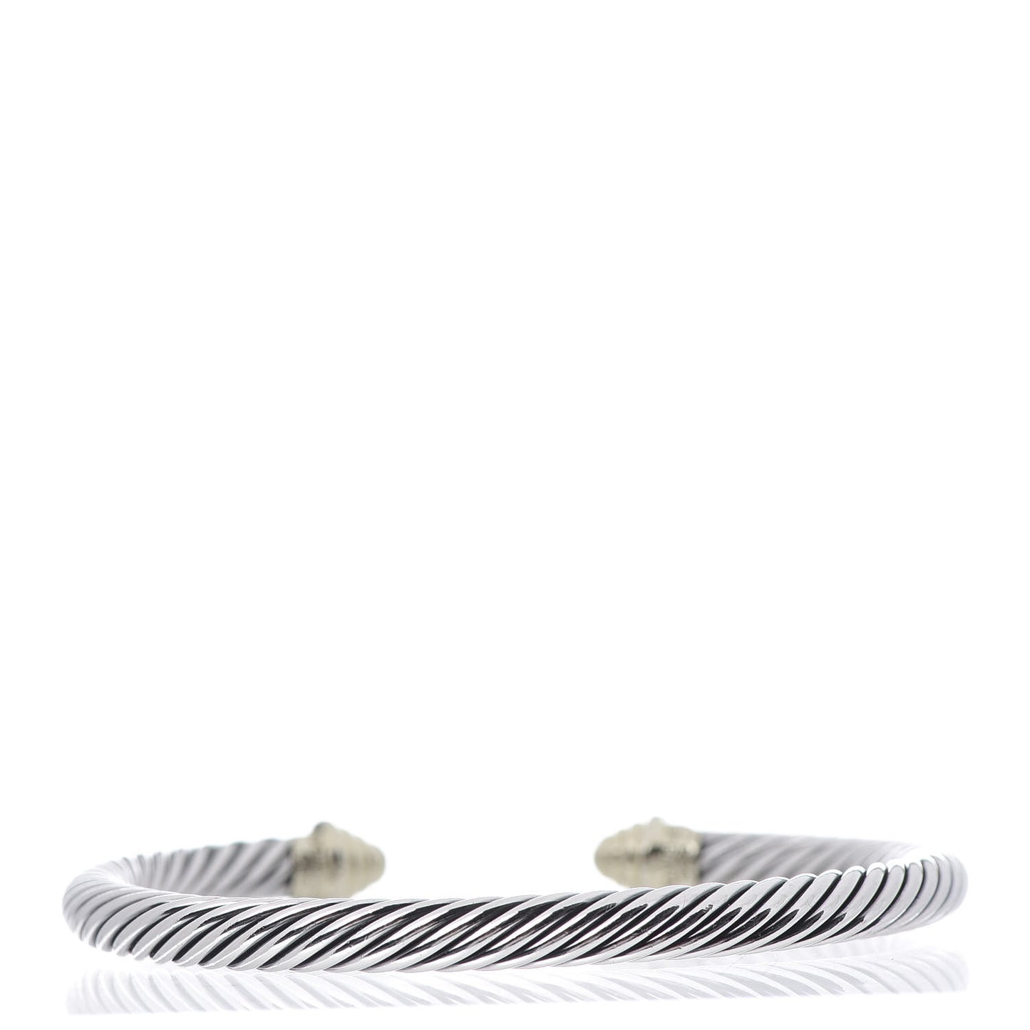 Sterling Silver 14K Yellow Gold 5mm Cable Classics Bracelet