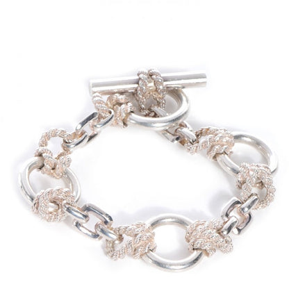 Hermes Sterling Silver Nautical Rope Bracelet 1 of 7