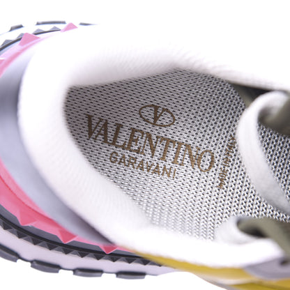 Valentino Garavani Calfskin Suede Camouflage Womens Rock Runner Platform Sneakers 39 Black Multicolor 7 of 9