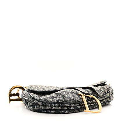 Christian Dior Monogram Saddle Bag Blue 4 of 10